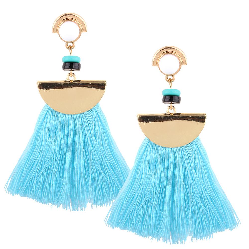 Europe and America Sector Tassels Ear Pendants Long Earrings Eardrop Ladies Jewelry Christmas Gift