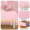 5pcs Gold Dot Printing Disposable Tablecloths, Plastic Tablecloths, White Tablecloths Suitable for Kitchen Table Camping