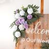 2Pcs Artificial Flower Swag for Wedding Reception Backdrops Sweetheart Table Wedding Welcome Sign Flower Decoration