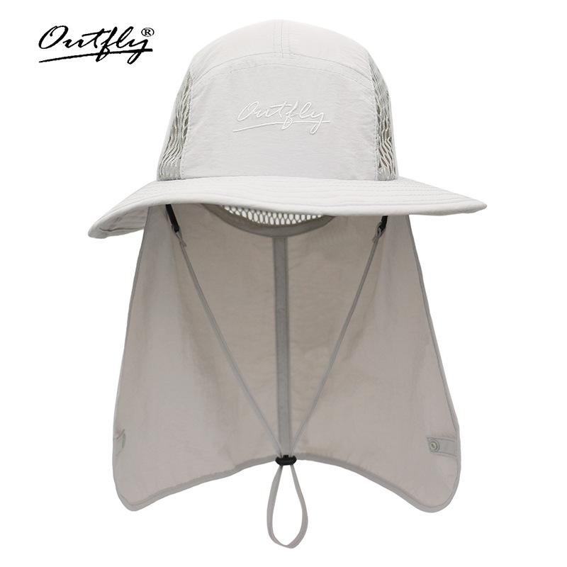 Spring and Summer New Neck Protection Integrated Bucket Hat Men's Outdoor Sports Visor Fishing Mountaineering Casual Shawl Hat