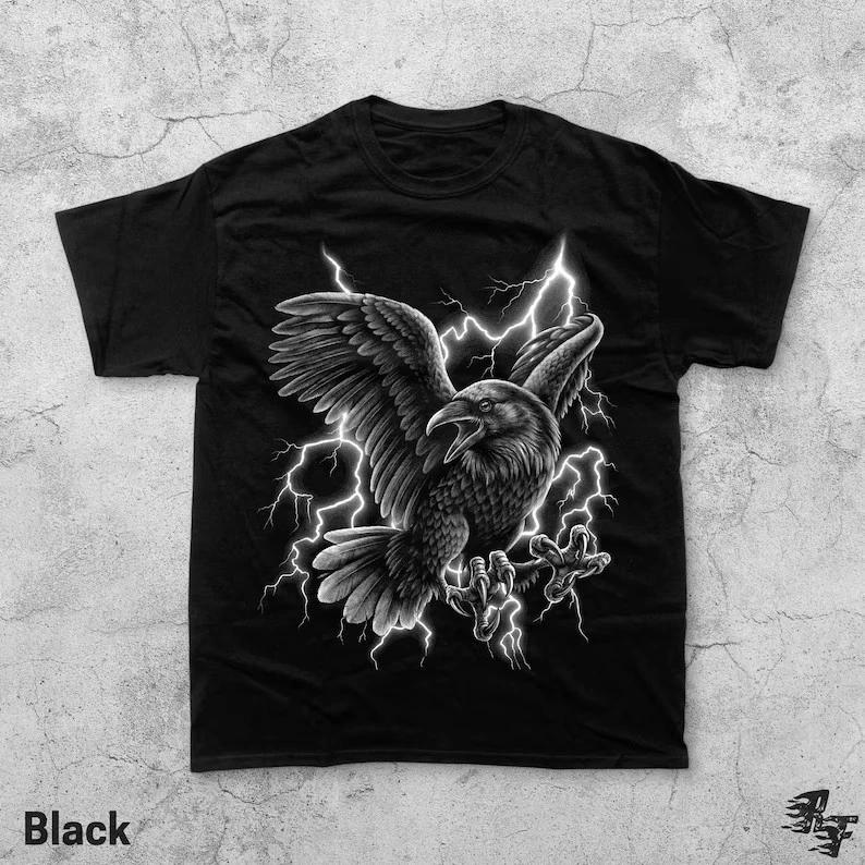 Thunder Raven Vintage Graphic T-Shirt, Electric Bird Retro Tee XXL