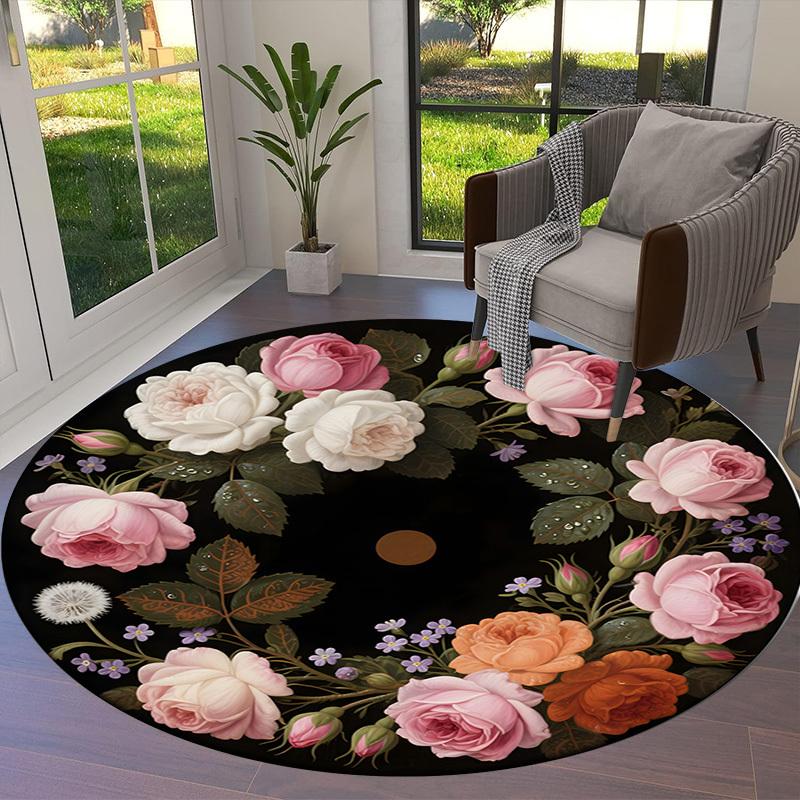 1 ks Kancelářská podložka pod židli Květinové kruhové uspořádání Perfektní pro dekoraci kancelářských židlí, obývacích pokojů nebo ložnic