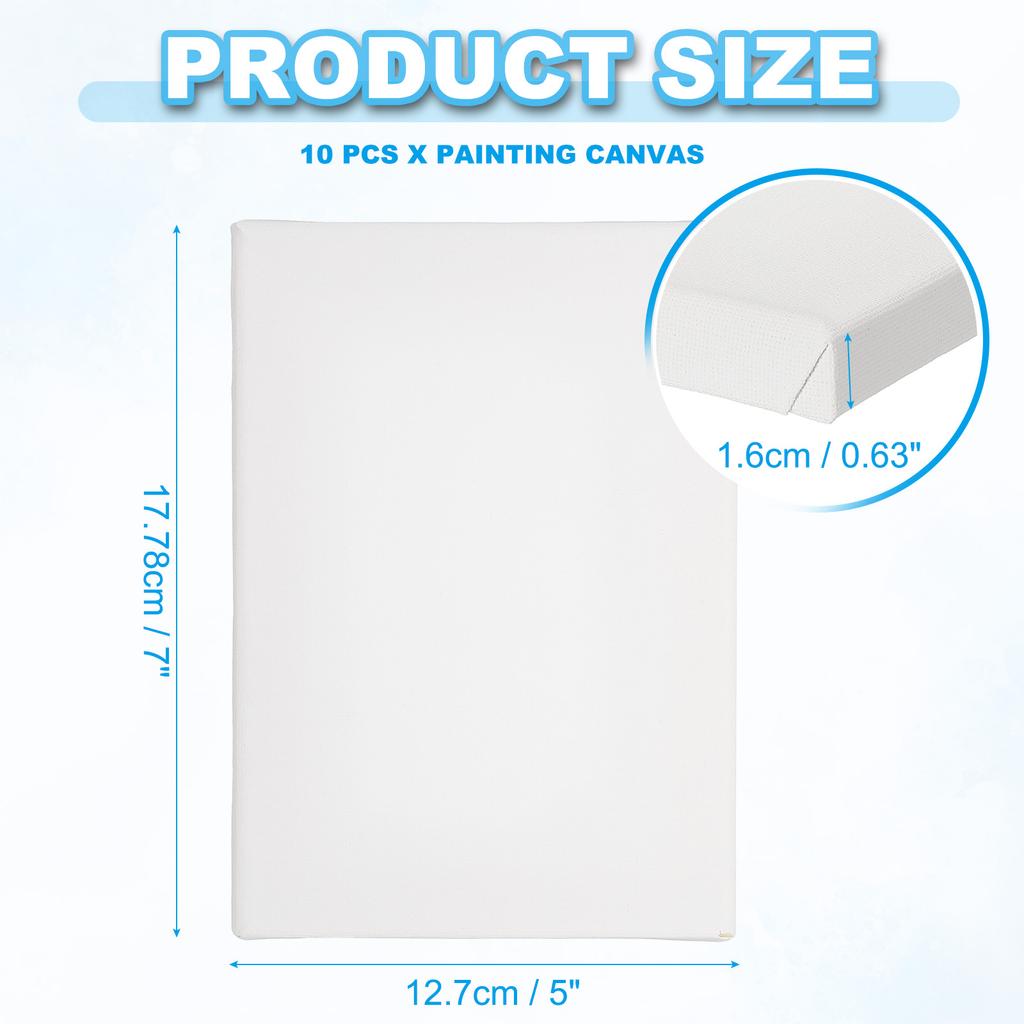 6-40Pcs White Blank Square Artist Canvas Pine Wood Board Frame Cotton Artist Canvas Boards for Oil Painting Acrylic Watercolor