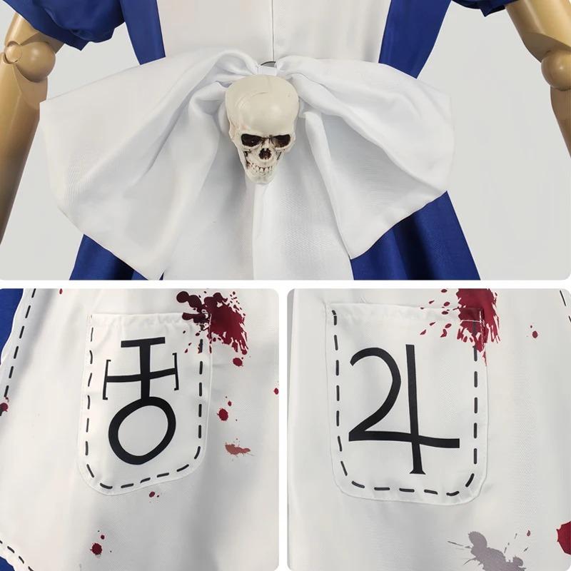 Anime Alice Princess Dress Maid Apron Dress Game Madness Returns Alice Cosplay Costume For Women Girls Halloween Party