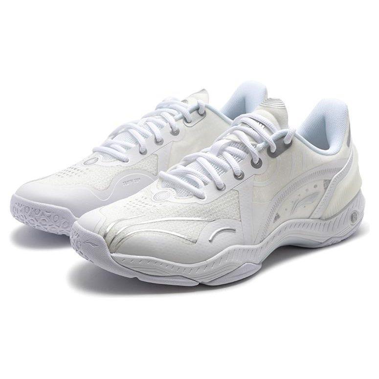Li Ning Raid Cushioning, Wear Resistant Low Top Badminton Shoes Unisex White Beige AYZT009-3