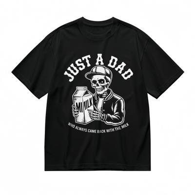 Damenmode Bequemes Klassisches T-Shirt Papa Und Milch Aufdruck 100% Baumwoll-Tee