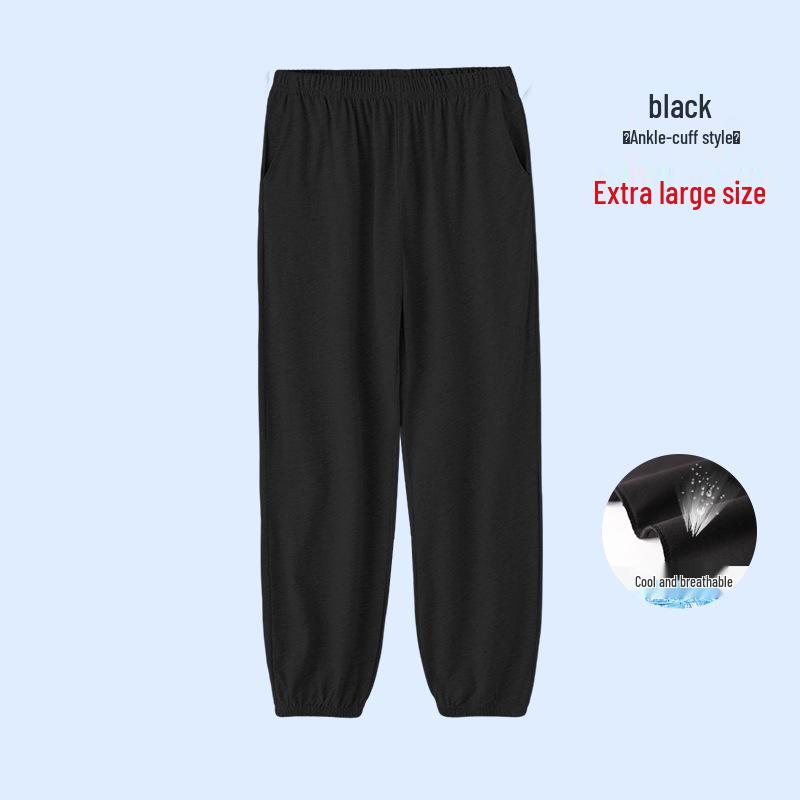 Kinder Sommer Baumwoll Sporthose - Jungen Marine & Mädchen Grau Mückendicht Eisseide Hose.