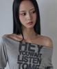 5OML Hey Off-Shoulder Long Sleeve (Melange Gray)