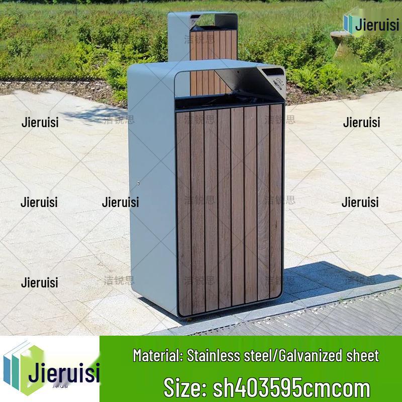 Stainless Steel Outdoor Trash Bin for Hotels, Parks, and Malls