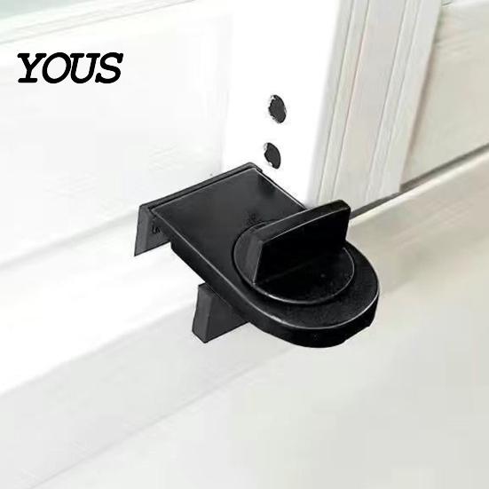 Heavy Duty Screen Door Lock Sliding Window Lock, Security Stopper for Child Safety, Home Gadgets Wedge Doors and Windows Track Bar
