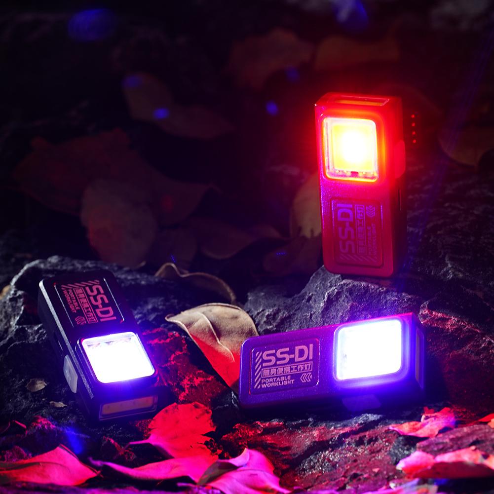 LED Keychain Flashlight USB-C Rechargeable 600Lm Portable Mini Torch Light Pocket Lantern Flood Work Light With Magnet