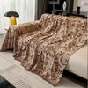 Green Chenille Slipcover Retro Tiger Animal Anti Cat Scratch Furniture Protector Bedspread Couch Towel Full Cover Blanket 3 Set