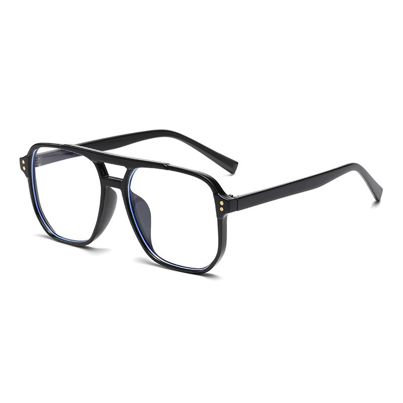 3pcs Fashion Large Square Glasses Frame Women Men Anti Blue Light  Rivet  Eyeglasses Multi Color Framen Design Glasses