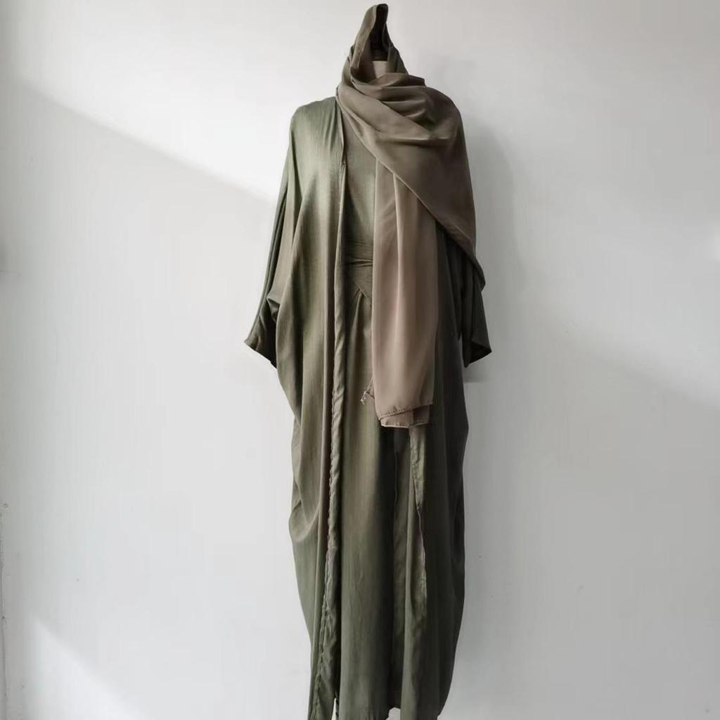 Elegant European & American Solid Color Cardigan Three-Piece Set for Middle East 