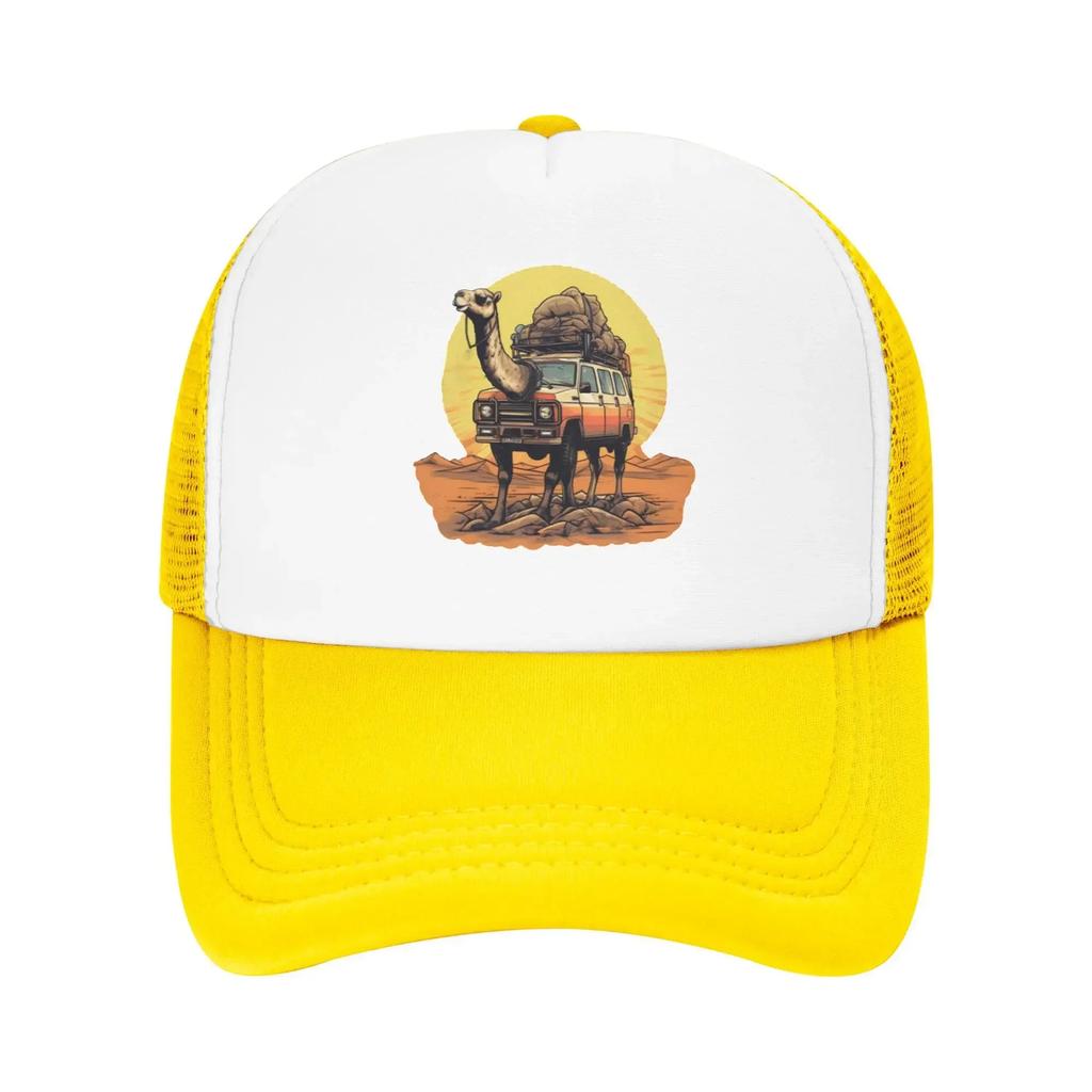 Camels Trophy Desert Caravan Gone Wrong Custom Mesh Baseball Caps Men  Printing Female Beach Dad Hats Peaked Cap