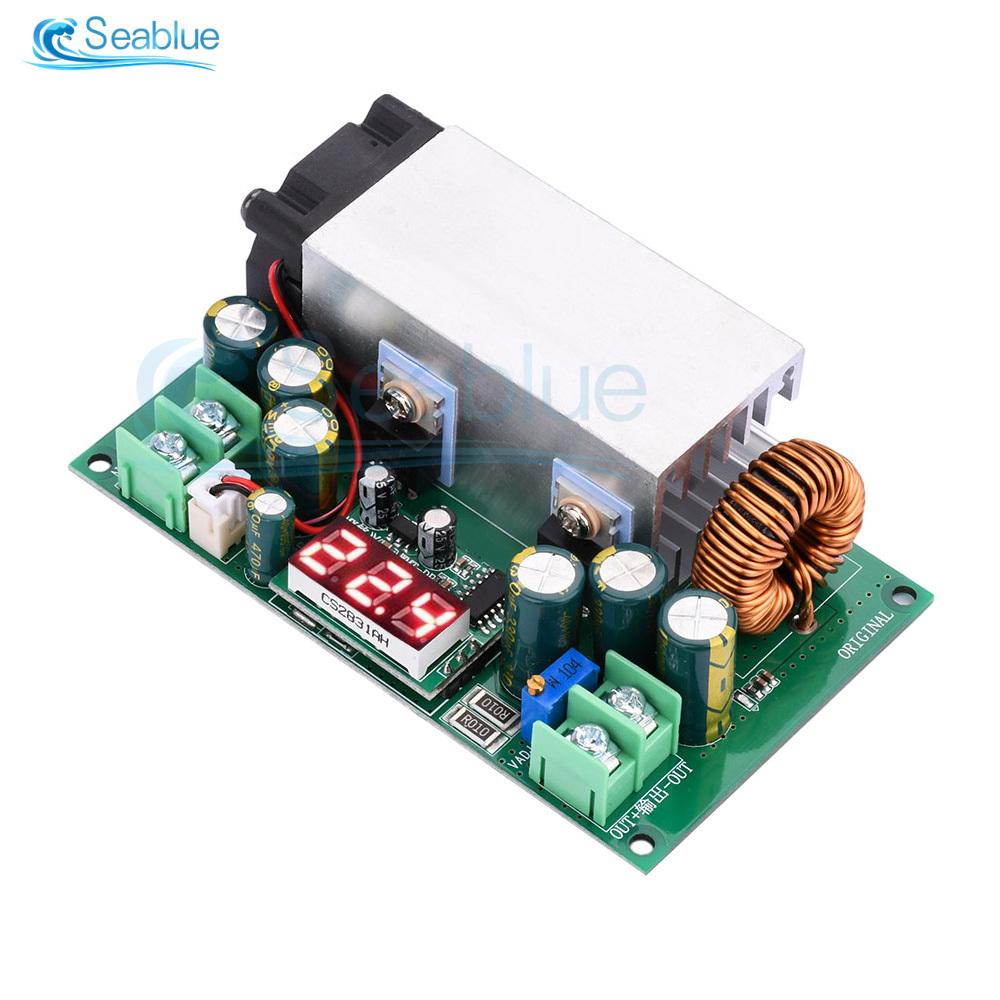 1PC DC12-80V 20A Adjustable Step-down Power Supply Module High Performance 600W Digital Display Buck Converter Constant Current