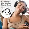 Instrument Cable Double Shielding Strong Right Angle Cable 6.35mm Male to Female Cable for Earphones Cameras