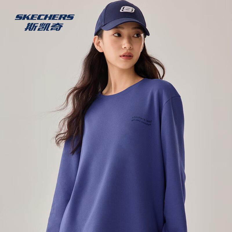 Skechers Waffle Knit Unisex Long Sleeve T-Shirt L325U095 XL