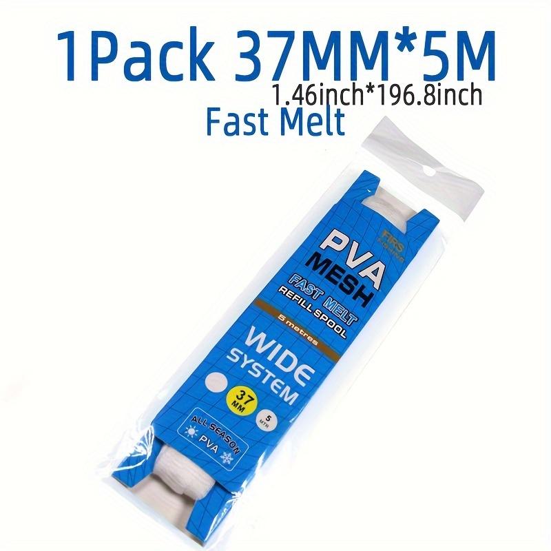 1PC Carp Fishing PVA Mesh Refill Roll Hair Rig Hook Bait Feeder Nets Bags Hook Water Dissolving Refillable PVA For Stocking Bags for Pellets and Rigs