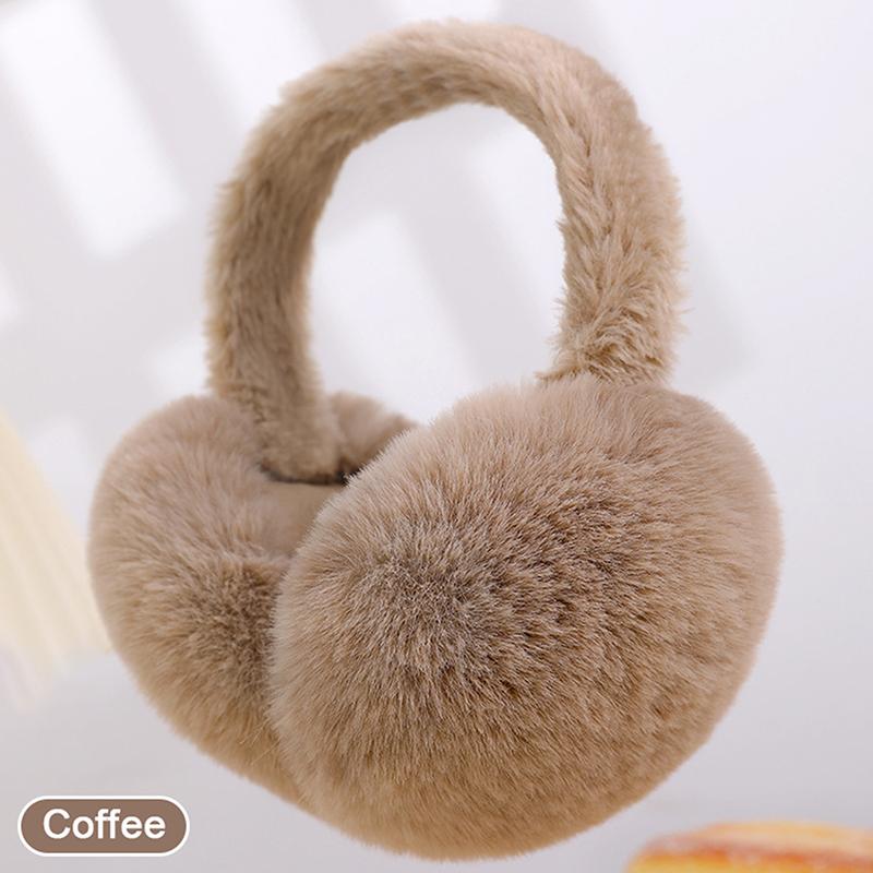 

Fashion Winter Warm Fluffy Earmuffs Soft Plush Ear Muff for Women Girls Boys Cold Weather Ear Warmer with Foldable Earflaps