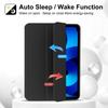 For iPad Air 4/5/6/7 Soft Silicone Case,For iPad 4th 5th 6th 7th Generation 2020 2022 2024 2025 PU Leather Flip Smart Cover
