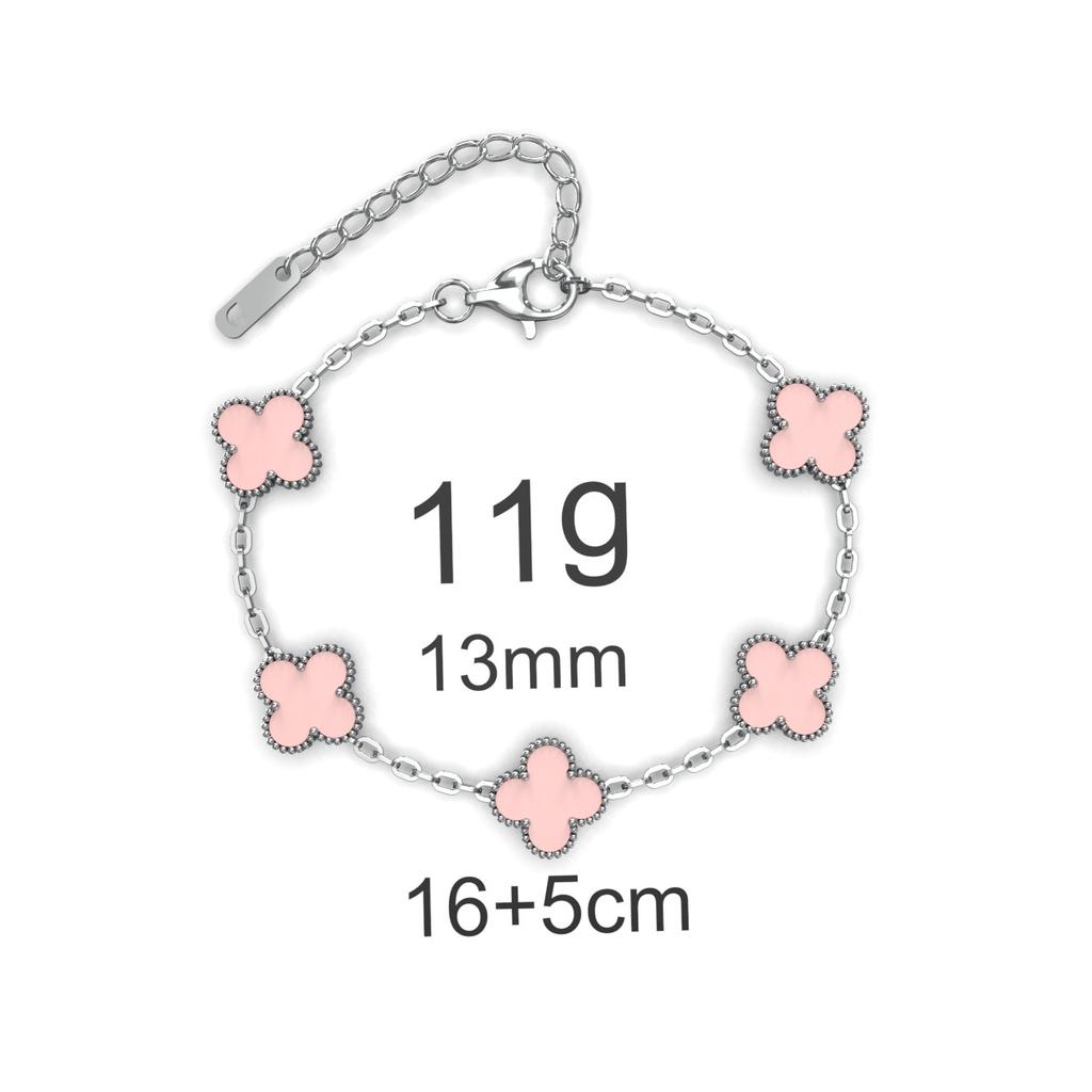 Fashion Four-leaf Clover Titanium Steel Bracelet Small Fresh Petals Personalized Colorless Ladies Bracelet
