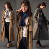 Cashmere Thick Check Red X Gift Boxed [Pashmina Collection] 100% Scarf, 33x170cm, Navy,