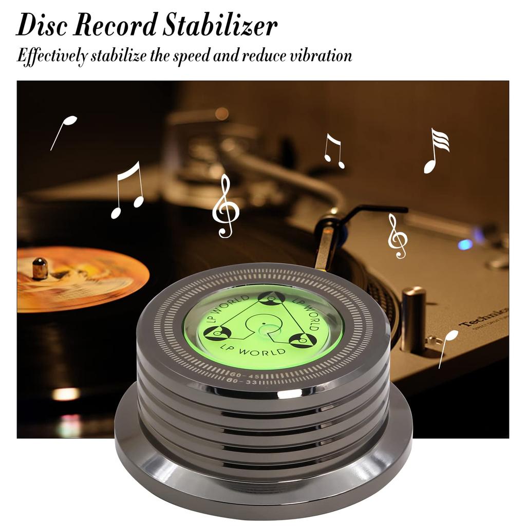 KozyOne Record Stable Turntable Weight Aluminum Alloy Record Weight Vibration LP Record Applicable to Many Record Players Stabilizer, High-Precision,