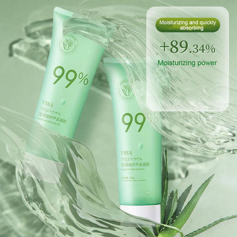 99% Aloe Vera Gel 100g Hydrating Face & Body Moisturizing Cream, Low-Allergenic Body Gel for Men and Women