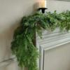 180cm/190cm Artificial Pine Wreath Fireplace Decoration Green Cypress Pine Garlands Wall Hanging Party Supplies