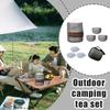 Tasse aus Titanlegierung Tragbares Reise-Teeset Outdoor-Camping Teezubereitungstasse 1 Stück Titantasse und 3 Stück Teetassen Outdoor-Geschirr