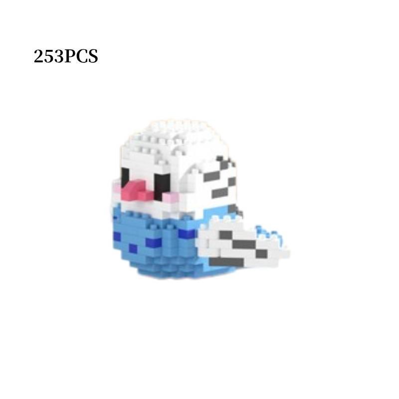 

Милая мультяшная птица животное плюшевая игрушка настольное украшение развивающие сделай сам строительные блоки подарок синий