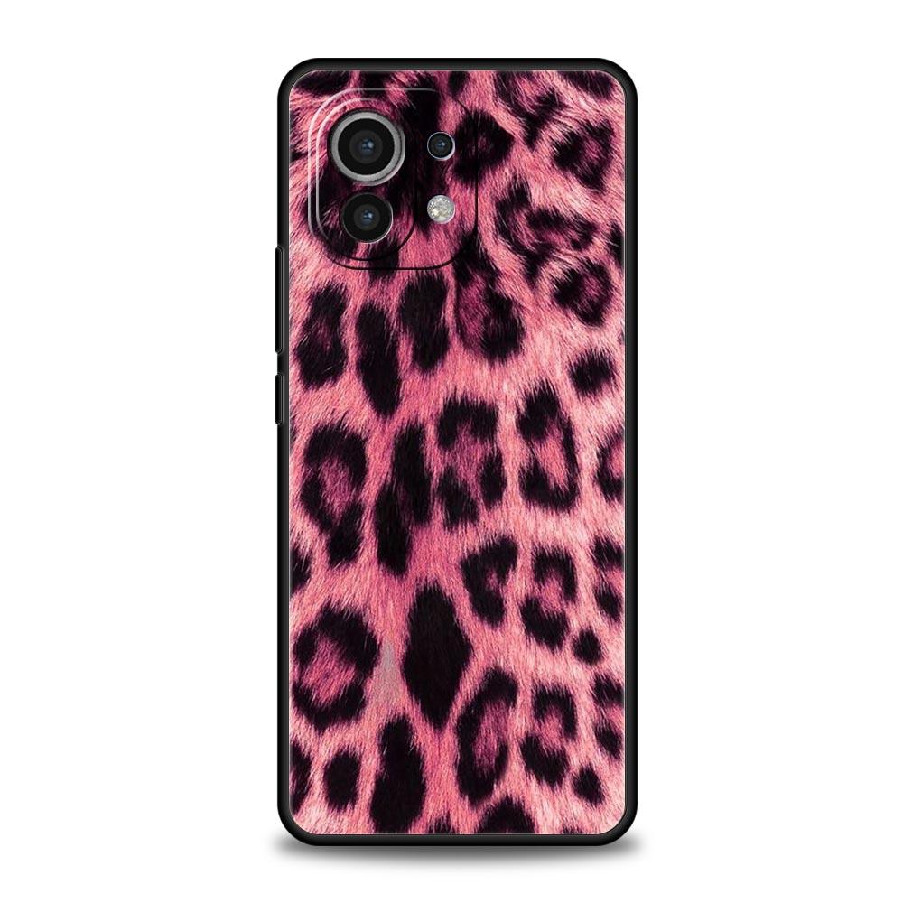 Handyhülle für Xiaomi Mi 15 14 13 12 11 Lite 14T 13T 12T 11T Pro Poco X7 X6 X5 X3 Pro F6 F5 F4 Hülle Rosa Leopardenmuster