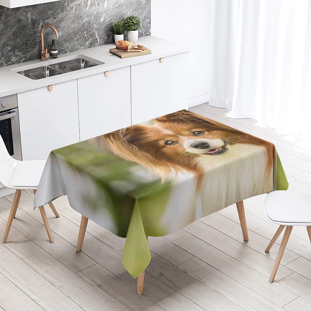 Afghan Hound Tablecloth Cute Animal  Camping  Party Restaurant Table Decoration Waterproof Home Decor