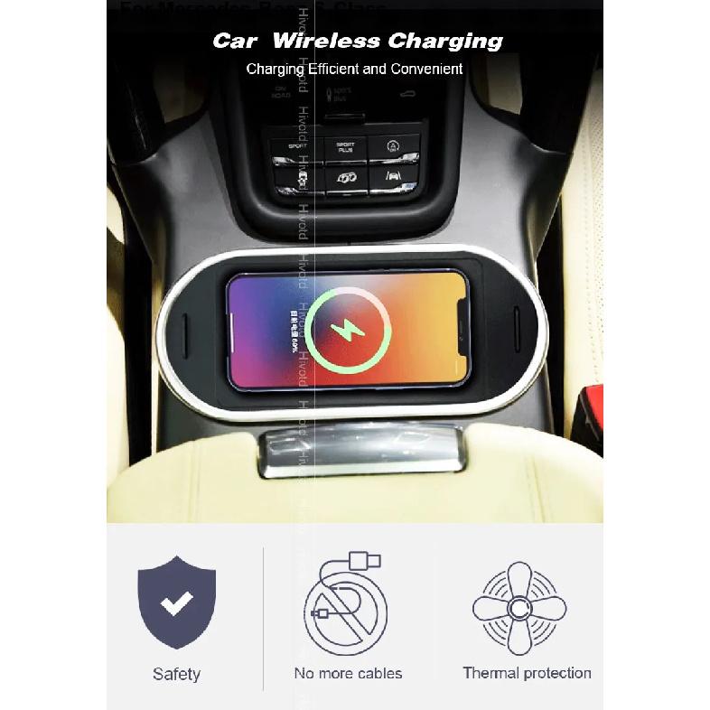For Porsche Cayenne 2011-2017 Car Wireless Charger Fast Cell Phone Charging Plate Adapter Interior Auto Modification Accessories