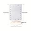 1 Polished Battery Powered LED Makeup Mirror Low Sensitivity Luminous Makeup Mirror with 180 ° Rotation and Touch Screen