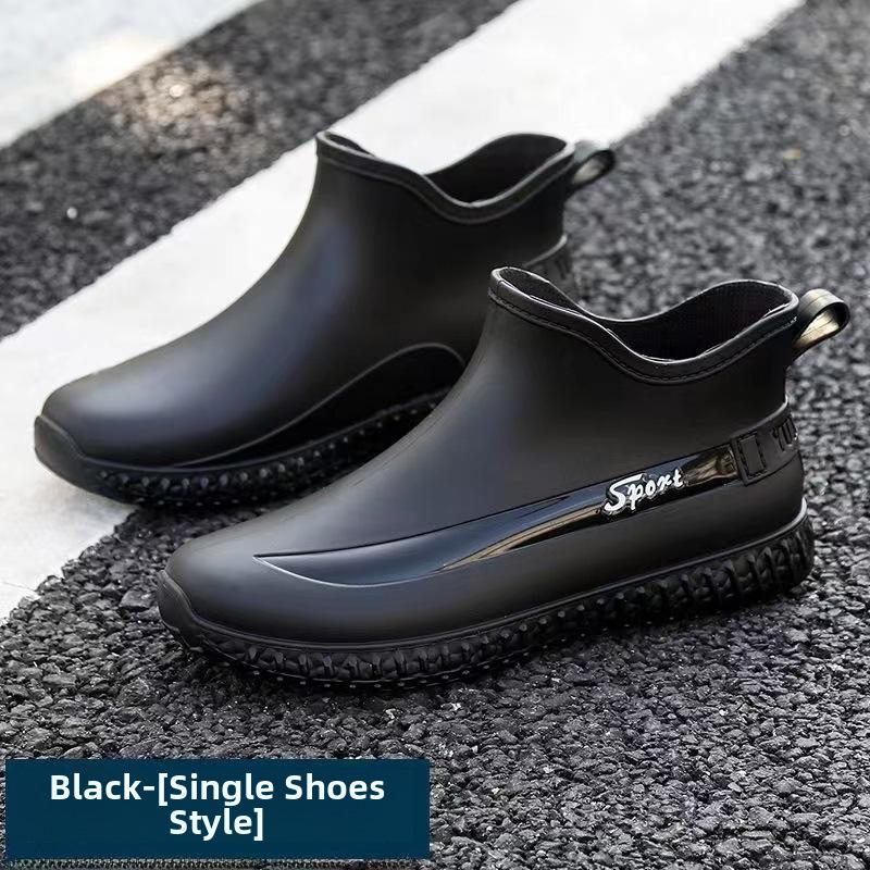 Men's Waterproof Non-Slip Rubber Rain Boots - Work and Fishing Shoes