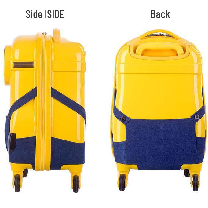 18" Kufřík Minion Cartoon na palubu - Tmavě modrý džínový pro děti i dospělé