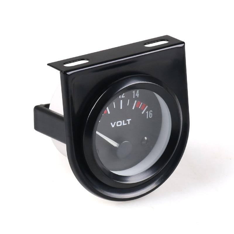 Car 2"52mm Universal Voltmeter 8~16V Volts Gauge White Light Voltage Gauge Car Meter Racing Meter TT101264