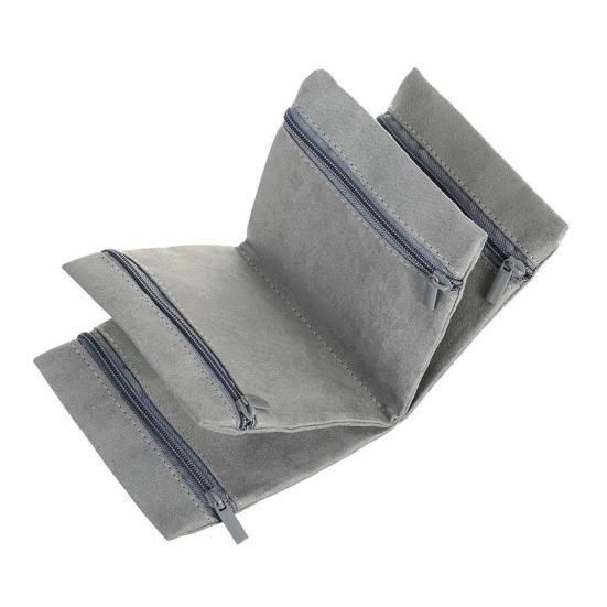 Jewelry Storage Bag Rings Earrings Bracelet Necklace Storage Pouch Foldable Zipper Closure Travel Jewelry Organizer
