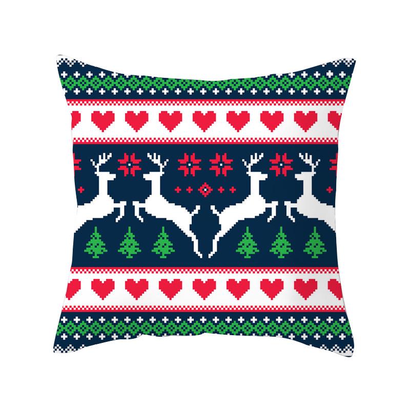 New Christmas Polyester Pillowcase Car Pillow Sofa Cushion Christmas Gifts