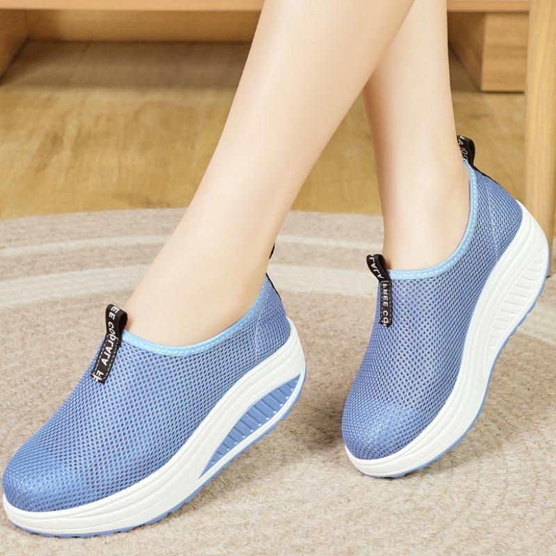 Fashion Fashion Breathable Mesh Women Running Shoes Comfortable Lightweight Casual Sneaker Summer Outdoor Non-slip Flat Running Shoes