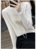 100% Cashmere Pure Wool Slimming Round Neck Knit Sweater - Women's Ribbed Slim Fit for Autumn/Winter