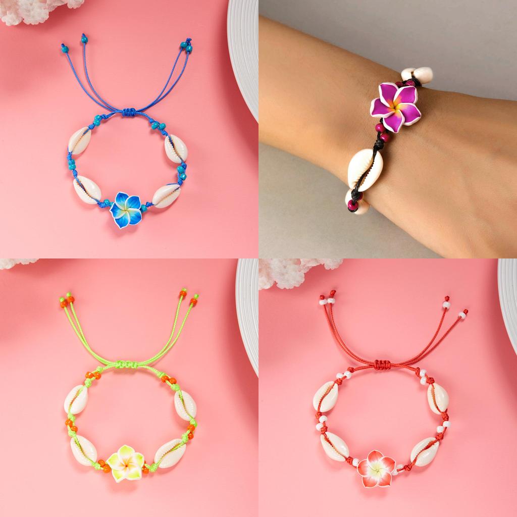 Elegante Halskette mit Muschelanhänger aus weichem Ton mit verstellbarer Kette für Urlaubsgeschenke und Freizeitkleidung