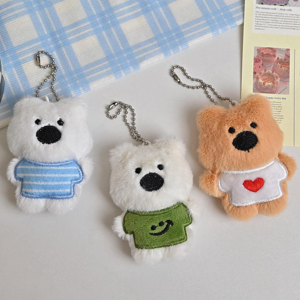 Creative Cartoon West Highland Puppy Plush Pendant - Cute Accessory for Bags or Gifts.