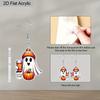2D Flat Halloween Earrings Pumpkin Ghost Pattern Acrylic Dangle Earrings Women Girls Jewelry Gift