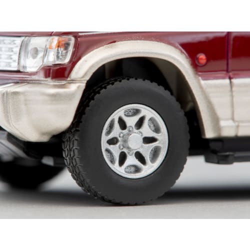 TOMYTEC Tomica Limited Vintage Neo 1/64 Scale LV-N206b Mitsubishi Pajero Mid-Roof Wide VR Red/Beige 1996 Model (Finished Model) 329473