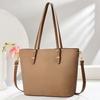 Classic Pu Large Capacity Tote Bag With Zipper Closure For Daily Use Women