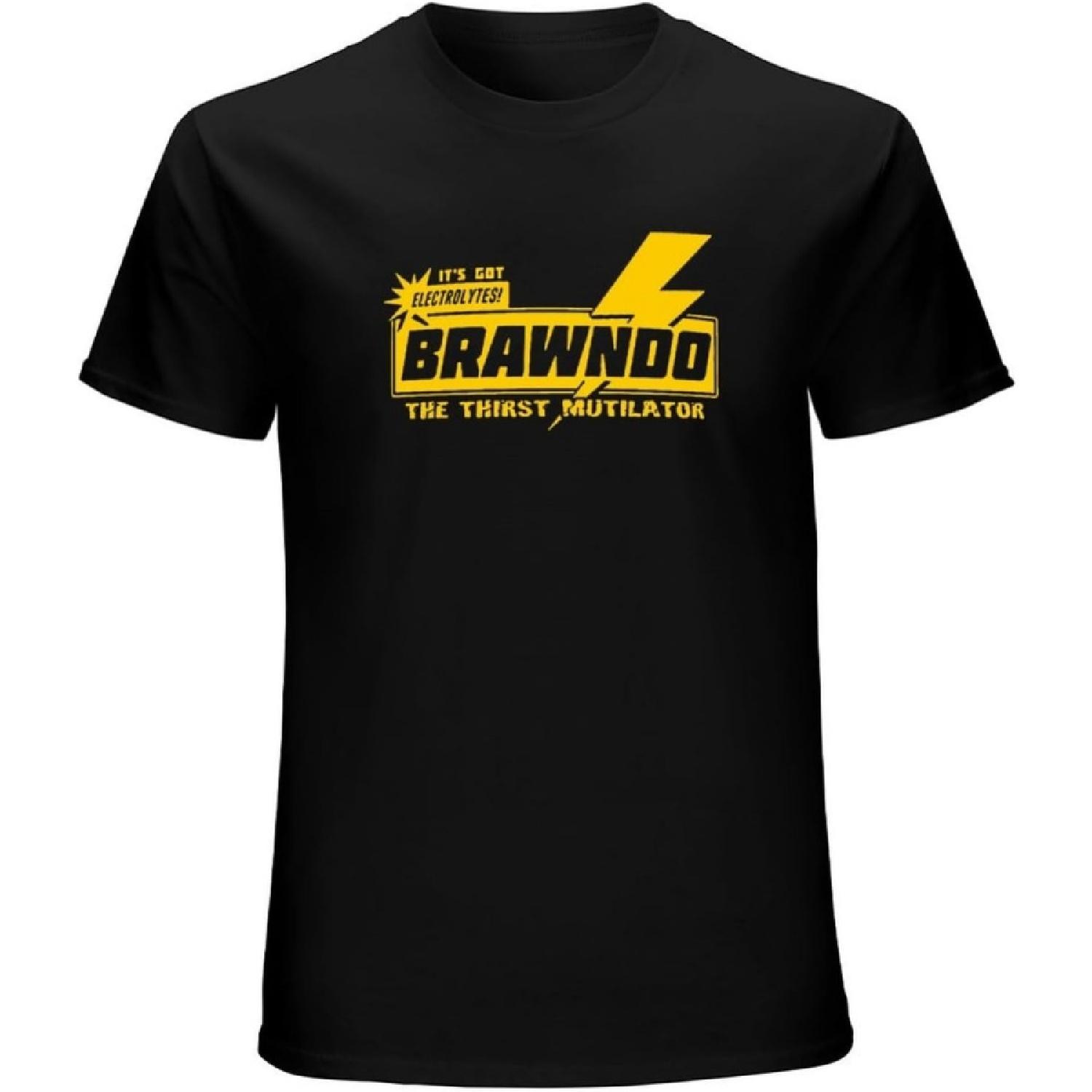 Ouybia Brawndo It s Got Electroly T-Shirt Graphic Top Printed Shirt Short-Sleeve Tee Mens Black S