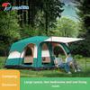 Tenda da campeggio spessa portatile impermeabile da esterno con due stanze, un soggiorno, doppio strato, attrezzatura da campeggio pieghevole